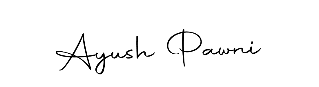 How to make Ayush Pawni name signature. Use Autography-DOLnW style for creating short signs online. This is the latest handwritten sign. Ayush Pawni signature style 10 images and pictures png