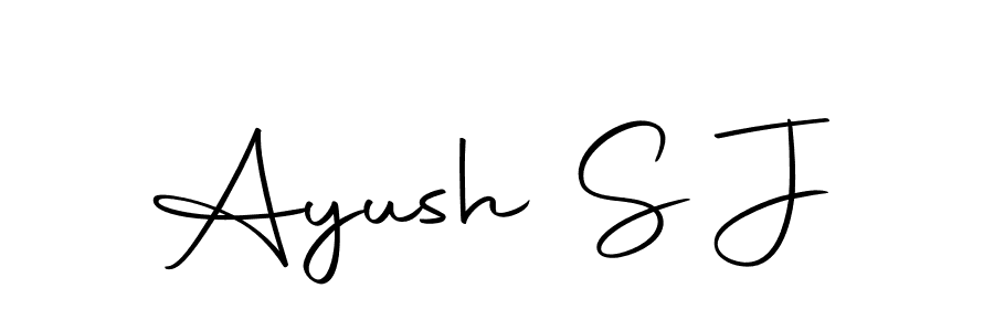 Here are the top 10 professional signature styles for the name Ayush S J. These are the best autograph styles you can use for your name. Ayush S J signature style 10 images and pictures png