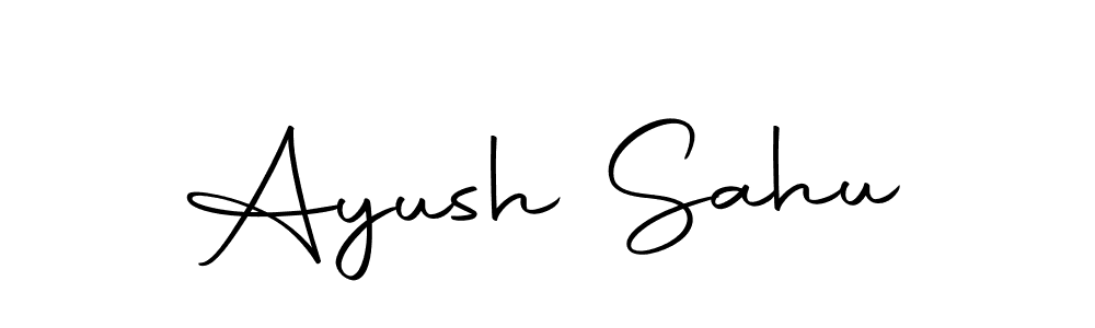How to make Ayush Sahu name signature. Use Autography-DOLnW style for creating short signs online. This is the latest handwritten sign. Ayush Sahu signature style 10 images and pictures png