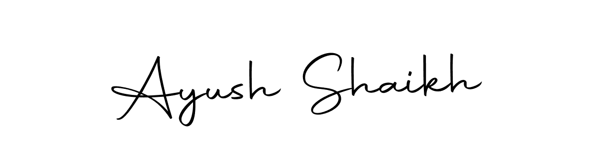 Create a beautiful signature design for name Ayush Shaikh. With this signature (Autography-DOLnW) fonts, you can make a handwritten signature for free. Ayush Shaikh signature style 10 images and pictures png