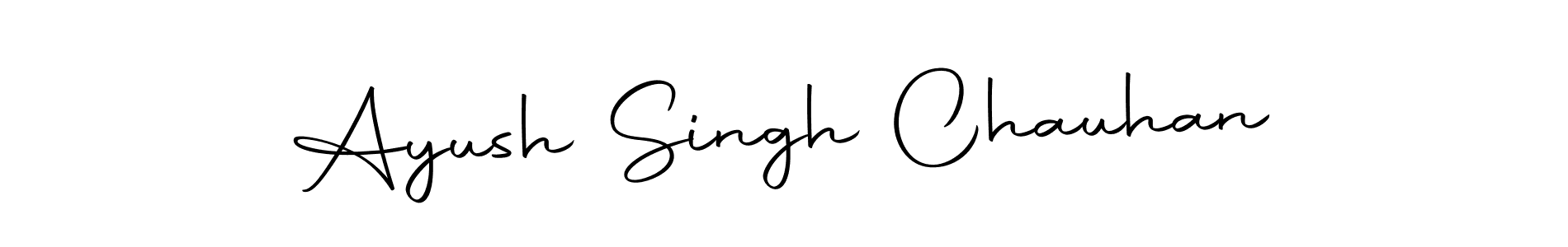 How to make Ayush Singh Chauhan name signature. Use Autography-DOLnW style for creating short signs online. This is the latest handwritten sign. Ayush Singh Chauhan signature style 10 images and pictures png