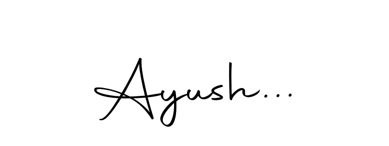 Use a signature maker to create a handwritten signature online. With this signature software, you can design (Autography-DOLnW) your own signature for name Ayush.... Ayush... signature style 10 images and pictures png