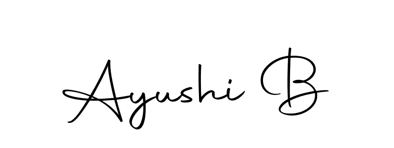 Also we have Ayushi B name is the best signature style. Create professional handwritten signature collection using Autography-DOLnW autograph style. Ayushi B signature style 10 images and pictures png