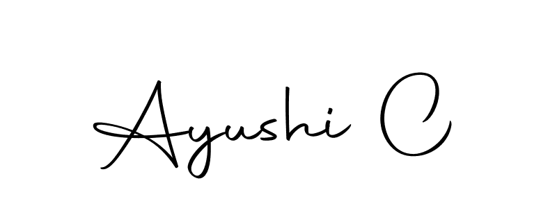 How to make Ayushi C name signature. Use Autography-DOLnW style for creating short signs online. This is the latest handwritten sign. Ayushi C signature style 10 images and pictures png