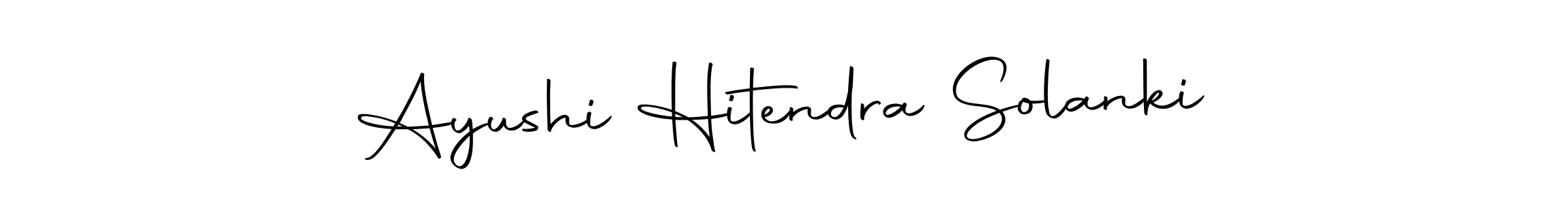 Make a beautiful signature design for name Ayushi Hitendra Solanki. Use this online signature maker to create a handwritten signature for free. Ayushi Hitendra Solanki signature style 10 images and pictures png