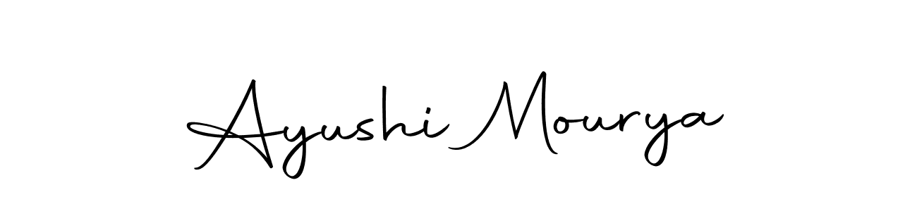 Autography-DOLnW is a professional signature style that is perfect for those who want to add a touch of class to their signature. It is also a great choice for those who want to make their signature more unique. Get Ayushi Mourya name to fancy signature for free. Ayushi Mourya signature style 10 images and pictures png