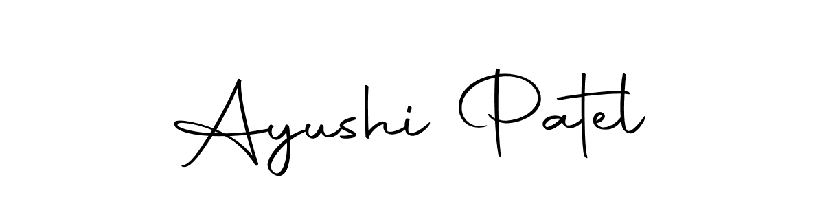 You should practise on your own different ways (Autography-DOLnW) to write your name (Ayushi Patel) in signature. don't let someone else do it for you. Ayushi Patel signature style 10 images and pictures png