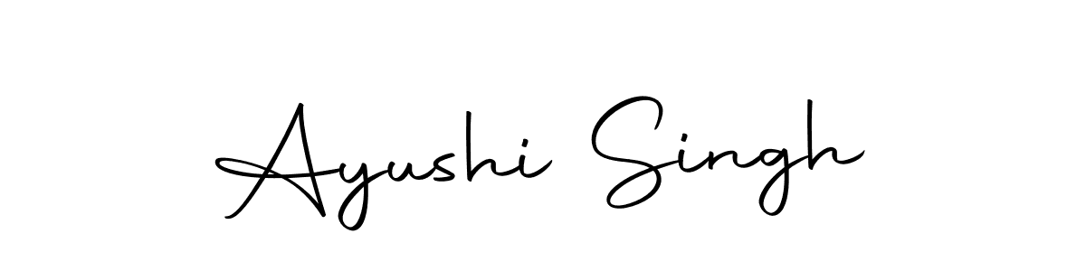 Create a beautiful signature design for name Ayushi Singh. With this signature (Autography-DOLnW) fonts, you can make a handwritten signature for free. Ayushi Singh signature style 10 images and pictures png