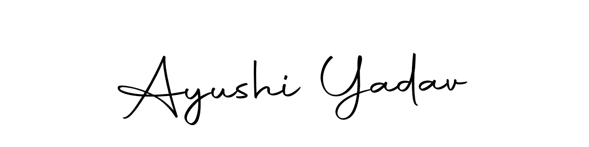 Design your own signature with our free online signature maker. With this signature software, you can create a handwritten (Autography-DOLnW) signature for name Ayushi Yadav. Ayushi Yadav signature style 10 images and pictures png