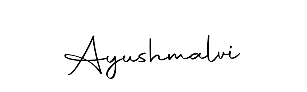 Make a short Ayushmalvi signature style. Manage your documents anywhere anytime using Autography-DOLnW. Create and add eSignatures, submit forms, share and send files easily. Ayushmalvi signature style 10 images and pictures png