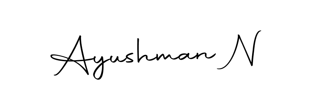 Create a beautiful signature design for name Ayushman N. With this signature (Autography-DOLnW) fonts, you can make a handwritten signature for free. Ayushman N signature style 10 images and pictures png