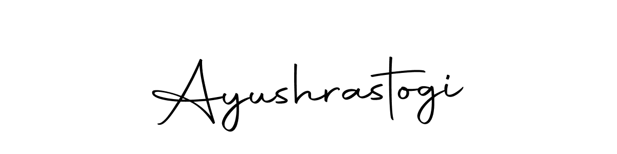 Use a signature maker to create a handwritten signature online. With this signature software, you can design (Autography-DOLnW) your own signature for name Ayushrastogi. Ayushrastogi signature style 10 images and pictures png