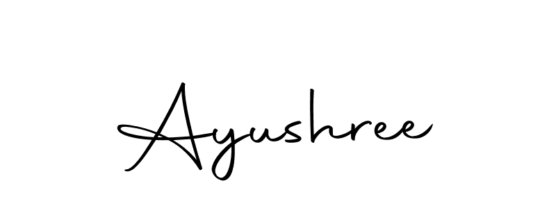 Make a beautiful signature design for name Ayushree. With this signature (Autography-DOLnW) style, you can create a handwritten signature for free. Ayushree signature style 10 images and pictures png