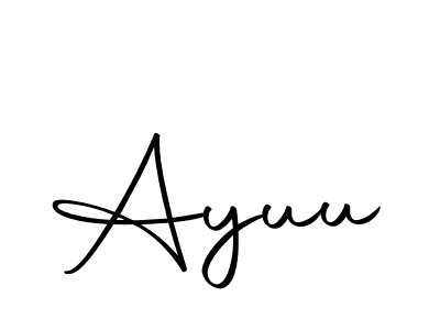 Use a signature maker to create a handwritten signature online. With this signature software, you can design (Autography-DOLnW) your own signature for name Ayuu. Ayuu signature style 10 images and pictures png