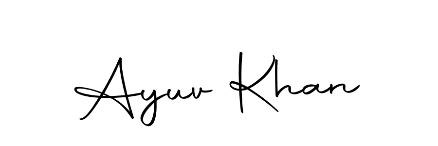 Ayuv Khan stylish signature style. Best Handwritten Sign (Autography-DOLnW) for my name. Handwritten Signature Collection Ideas for my name Ayuv Khan. Ayuv Khan signature style 10 images and pictures png