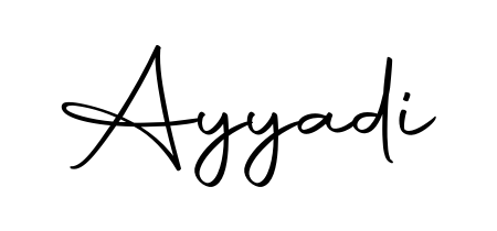 Personalize your online presence with Ayyadi signature rendered in elegant Autography-DOLnW font. Great for website footers and blogs. Ayyadi signature style 10 images and pictures png