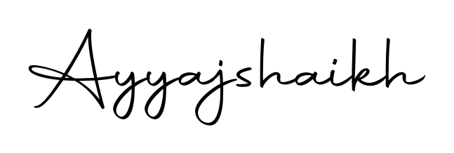 Get an exclusive digital autograph for Ayyajshaikh. The Autography-DOLnW typeface captures the charm of real penmanship on paper. Ayyajshaikh signature style 10 images and pictures png