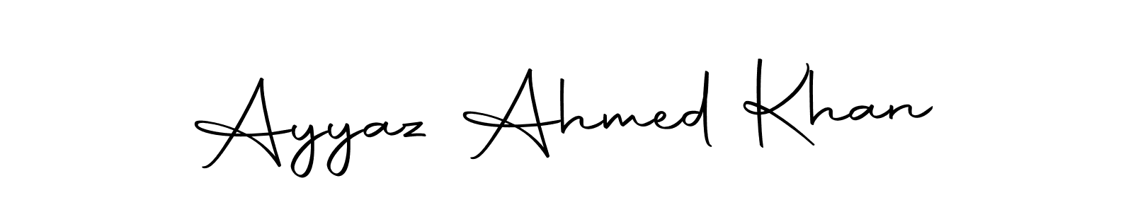 Design your own signature with our free online signature maker. With this signature software, you can create a handwritten (Autography-DOLnW) signature for name Ayyaz Ahmed Khan. Ayyaz Ahmed Khan signature style 10 images and pictures png