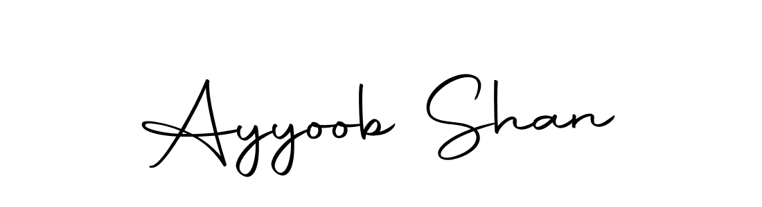 How to make Ayyoob Shan name signature. Use Autography-DOLnW style for creating short signs online. This is the latest handwritten sign. Ayyoob Shan signature style 10 images and pictures png