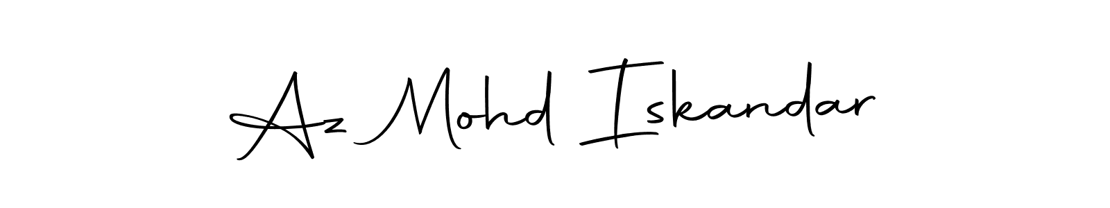 The best way (Autography-DOLnW) to make a short signature is to pick only two or three words in your name. The name Az Mohd Iskandar include a total of six letters. For converting this name. Az Mohd Iskandar signature style 10 images and pictures png