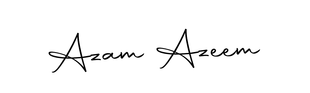 How to make Azam Azeem name signature. Use Autography-DOLnW style for creating short signs online. This is the latest handwritten sign. Azam Azeem signature style 10 images and pictures png