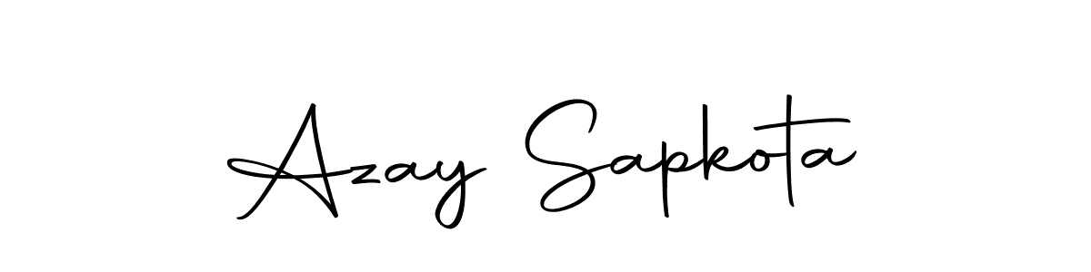 Create a beautiful signature design for name Azay Sapkota. With this signature (Autography-DOLnW) fonts, you can make a handwritten signature for free. Azay Sapkota signature style 10 images and pictures png