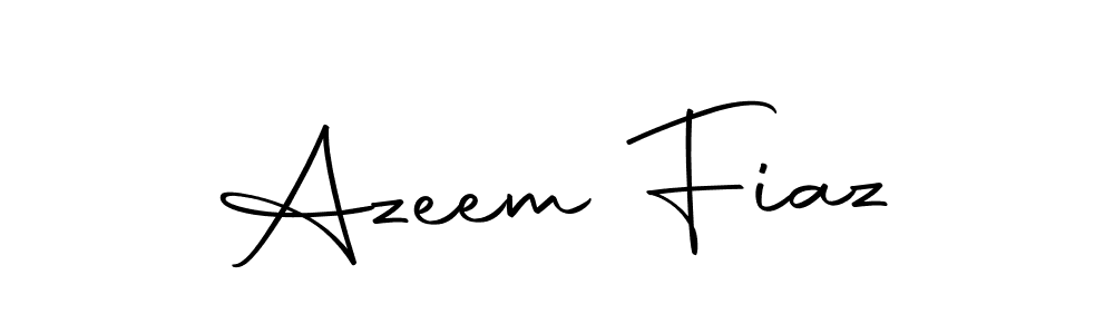 How to make Azeem Fiaz name signature. Use Autography-DOLnW style for creating short signs online. This is the latest handwritten sign. Azeem Fiaz signature style 10 images and pictures png