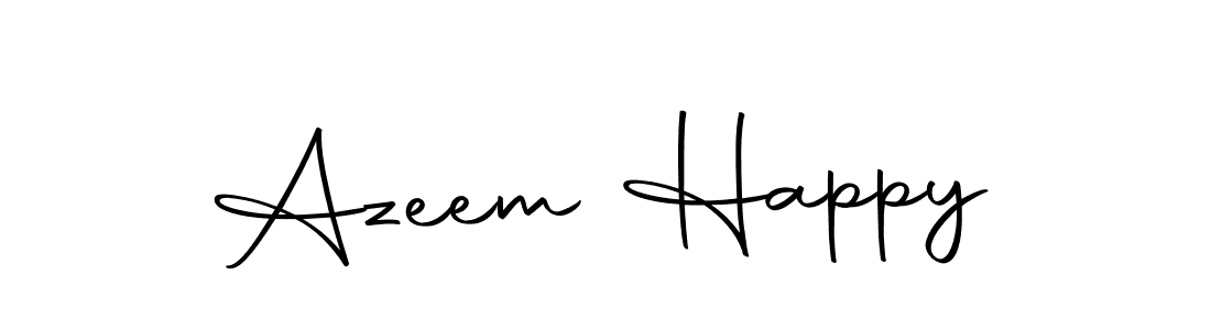 if you are searching for the best signature style for your name Azeem Happy. so please give up your signature search. here we have designed multiple signature styles  using Autography-DOLnW. Azeem Happy signature style 10 images and pictures png