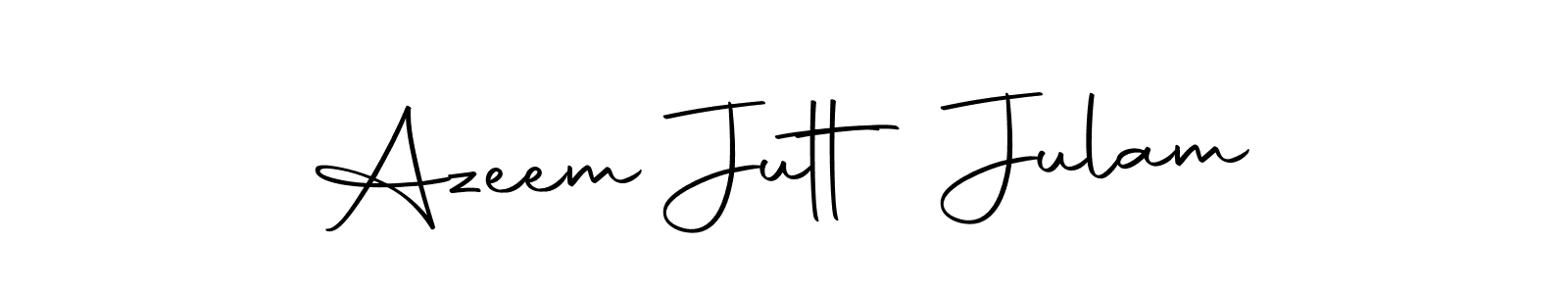 Make a beautiful signature design for name Azeem Jutt Julam. Use this online signature maker to create a handwritten signature for free. Azeem Jutt Julam signature style 10 images and pictures png
