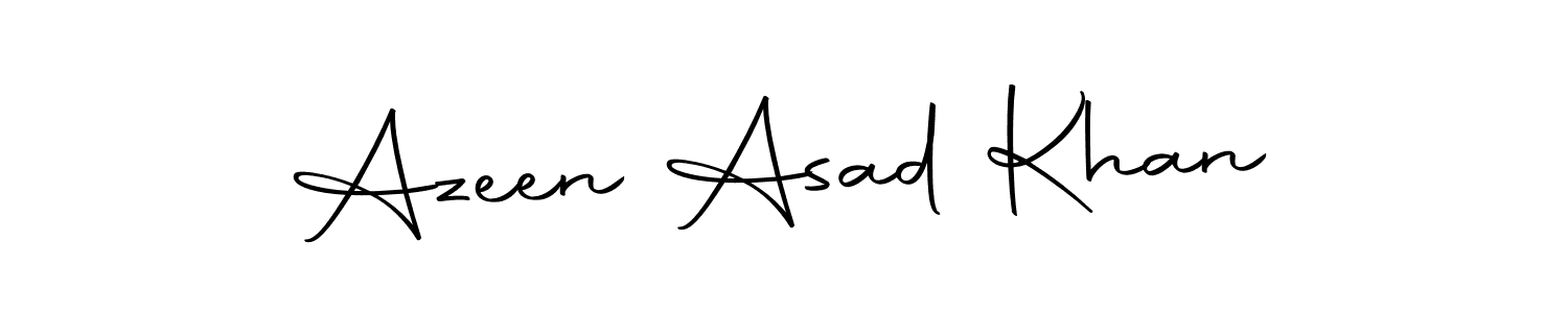 Create a beautiful signature design for name Azeen Asad Khan. With this signature (Autography-DOLnW) fonts, you can make a handwritten signature for free. Azeen Asad Khan signature style 10 images and pictures png