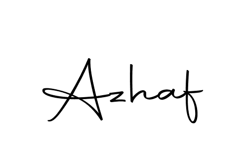 Use a signature maker to create a handwritten signature online. With this signature software, you can design (Autography-DOLnW) your own signature for name Azhaf. Azhaf signature style 10 images and pictures png