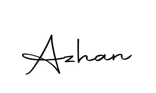 Create a beautiful signature design for name Azhan. With this signature (Autography-DOLnW) fonts, you can make a handwritten signature for free. Azhan signature style 10 images and pictures png