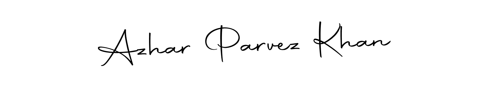 How to make Azhar Parvez Khan name signature. Use Autography-DOLnW style for creating short signs online. This is the latest handwritten sign. Azhar Parvez Khan signature style 10 images and pictures png