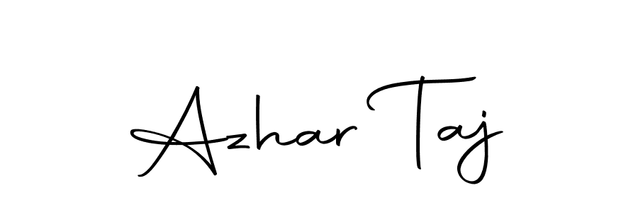 You can use this online signature creator to create a handwritten signature for the name Azhar Taj. This is the best online autograph maker. Azhar Taj signature style 10 images and pictures png