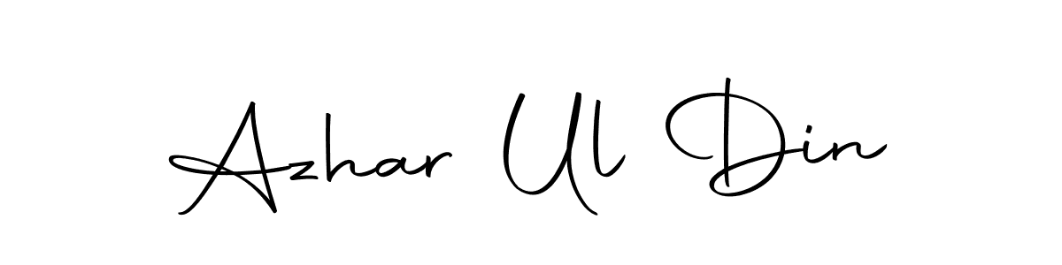 How to make Azhar Ul Din name signature. Use Autography-DOLnW style for creating short signs online. This is the latest handwritten sign. Azhar Ul Din signature style 10 images and pictures png