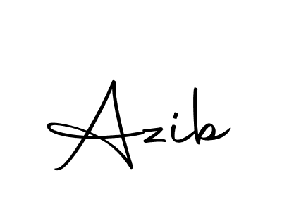 Design your own signature with our free online signature maker. With this signature software, you can create a handwritten (Autography-DOLnW) signature for name Azib. Azib signature style 10 images and pictures png