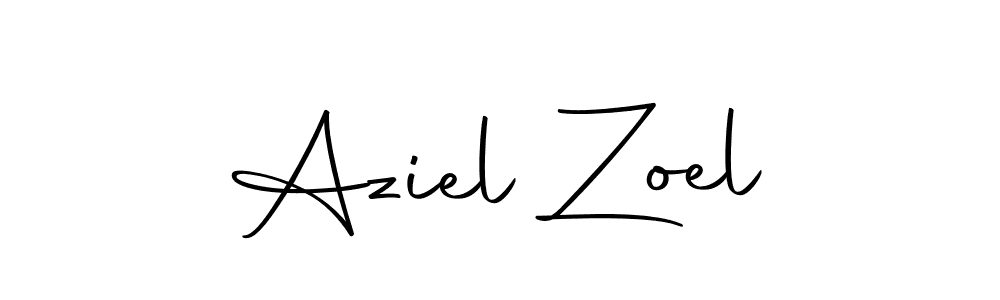 Use a signature maker to create a handwritten signature online. With this signature software, you can design (Autography-DOLnW) your own signature for name Aziel Zoel. Aziel Zoel signature style 10 images and pictures png
