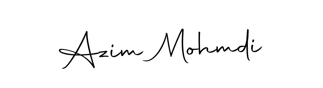 How to make Azim Mohmdi name signature. Use Autography-DOLnW style for creating short signs online. This is the latest handwritten sign. Azim Mohmdi signature style 10 images and pictures png