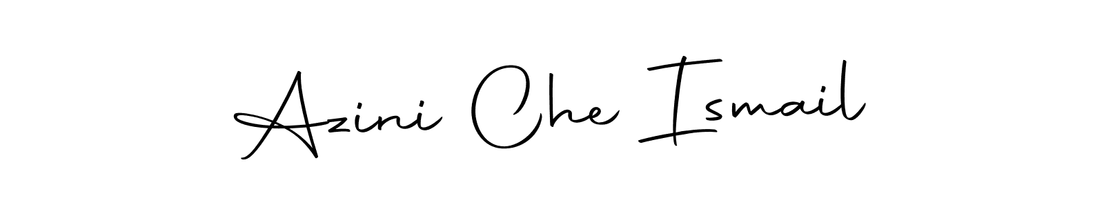 How to make Azini Che Ismail name signature. Use Autography-DOLnW style for creating short signs online. This is the latest handwritten sign. Azini Che Ismail signature style 10 images and pictures png