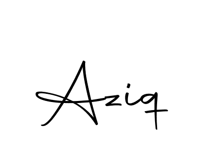 Make a beautiful signature design for name Aziq. With this signature (Autography-DOLnW) style, you can create a handwritten signature for free. Aziq signature style 10 images and pictures png