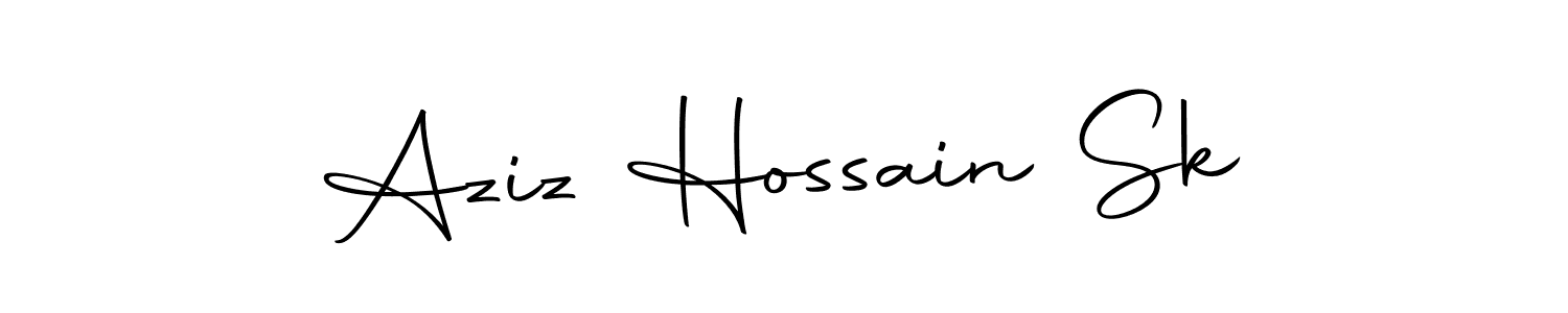 Autography-DOLnW is a professional signature style that is perfect for those who want to add a touch of class to their signature. It is also a great choice for those who want to make their signature more unique. Get Aziz Hossain Sk name to fancy signature for free. Aziz Hossain Sk signature style 10 images and pictures png