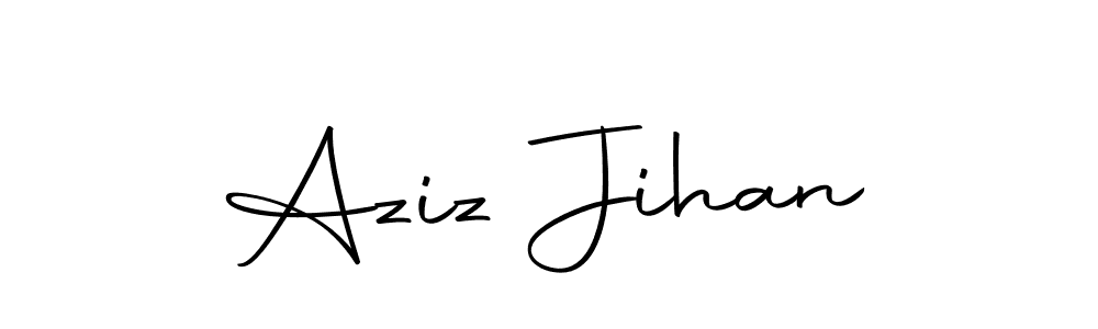 How to make Aziz Jihan name signature. Use Autography-DOLnW style for creating short signs online. This is the latest handwritten sign. Aziz Jihan signature style 10 images and pictures png