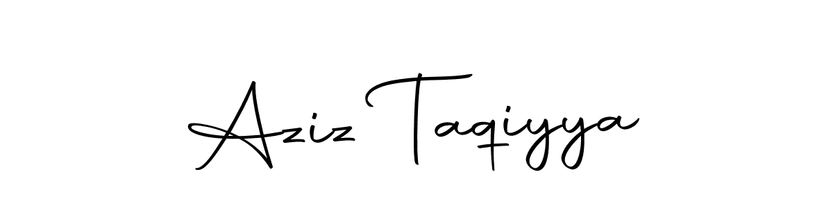 Also we have Aziz Taqiyya name is the best signature style. Create professional handwritten signature collection using Autography-DOLnW autograph style. Aziz Taqiyya signature style 10 images and pictures png