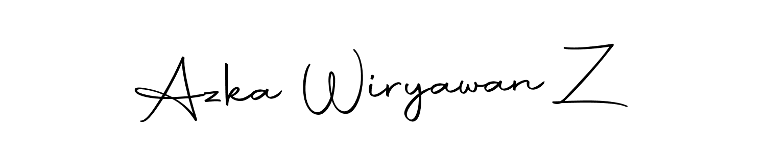 Design your own signature with our free online signature maker. With this signature software, you can create a handwritten (Autography-DOLnW) signature for name Azka Wiryawan Z. Azka Wiryawan Z signature style 10 images and pictures png