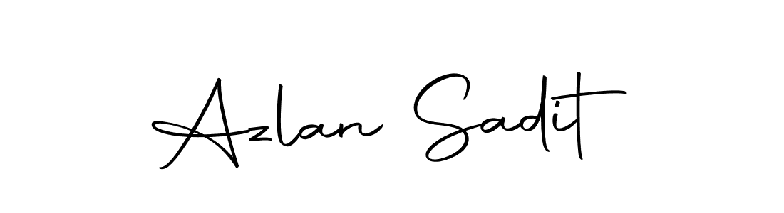 Make a beautiful signature design for name Azlan Sadit. Use this online signature maker to create a handwritten signature for free. Azlan Sadit signature style 10 images and pictures png