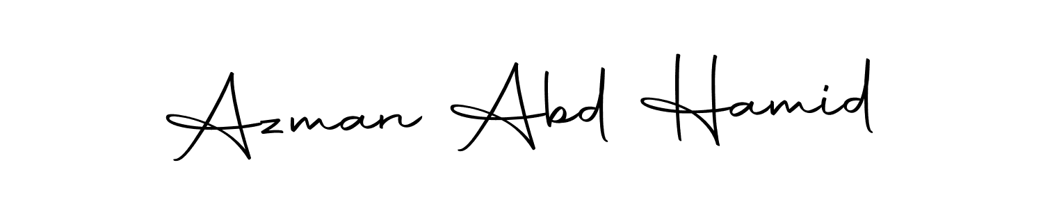 Create a beautiful signature design for name Azman Abd Hamid. With this signature (Autography-DOLnW) fonts, you can make a handwritten signature for free. Azman Abd Hamid signature style 10 images and pictures png