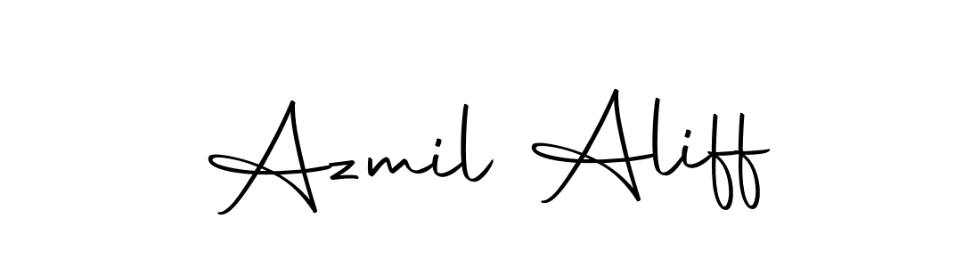 Design your own signature with our free online signature maker. With this signature software, you can create a handwritten (Autography-DOLnW) signature for name Azmil Aliff. Azmil Aliff signature style 10 images and pictures png