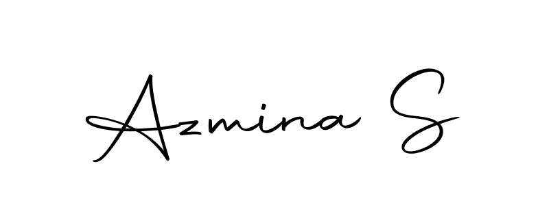 Make a beautiful signature design for name Azmina S. With this signature (Autography-DOLnW) style, you can create a handwritten signature for free. Azmina S signature style 10 images and pictures png