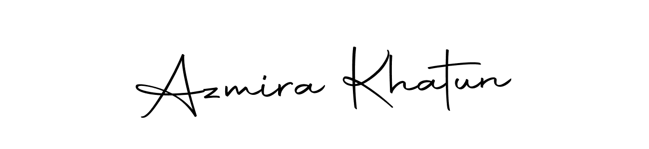 How to make Azmira Khatun name signature. Use Autography-DOLnW style for creating short signs online. This is the latest handwritten sign. Azmira Khatun signature style 10 images and pictures png