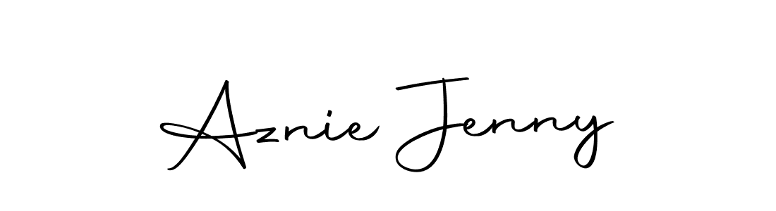 The best way (Autography-DOLnW) to make a short signature is to pick only two or three words in your name. The name Aznie Jenny include a total of six letters. For converting this name. Aznie Jenny signature style 10 images and pictures png